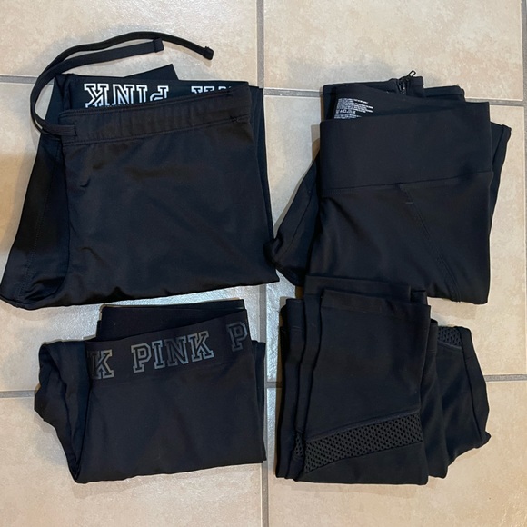 PINK Victoria's Secret Pants - BUNDLE of 4 Black Ultimate Leggings